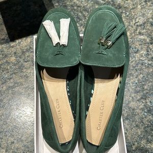 Charter Club Black “Margott” Suede Tassel Loafer 7 M *BNIB* *Emerald*